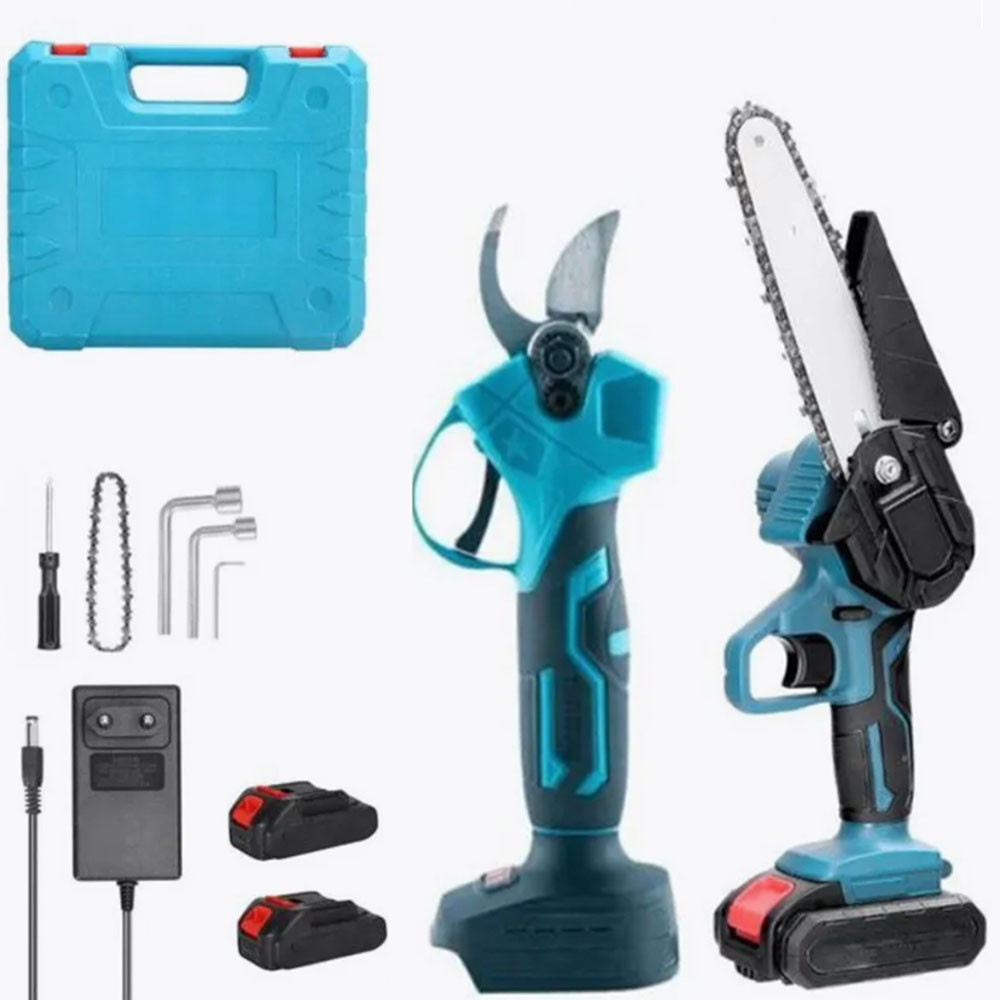 Акумуляторна ланцюгова пилка + садовий секатор 2 акумулятори,21V SBR Київ - фото 1