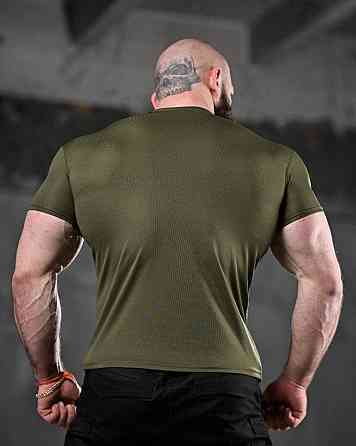 Футболка потоотводящая   з Богом з а Украину олива ВТ0982 Одеса