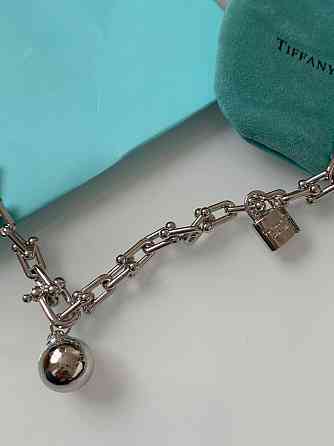 Тиффани Tiffany подвеска цепь крупная на шею с шариком и замочком / упакована в мешочек Tiffany Одесса