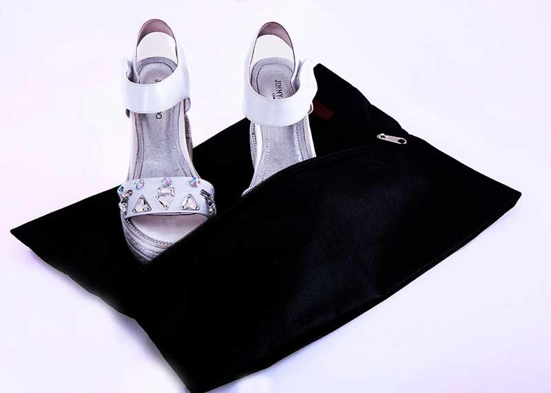 Объемная сумка-пыльник для обуви на молнии HO-02-black (Черный) Сумы - изображение 1