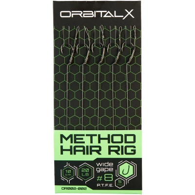 Поводок OrbitalX Method Hair Rig Wide Gape 10 20lb 10cm (5шт/уп) camo (694.00.04) Винница - изображение 1