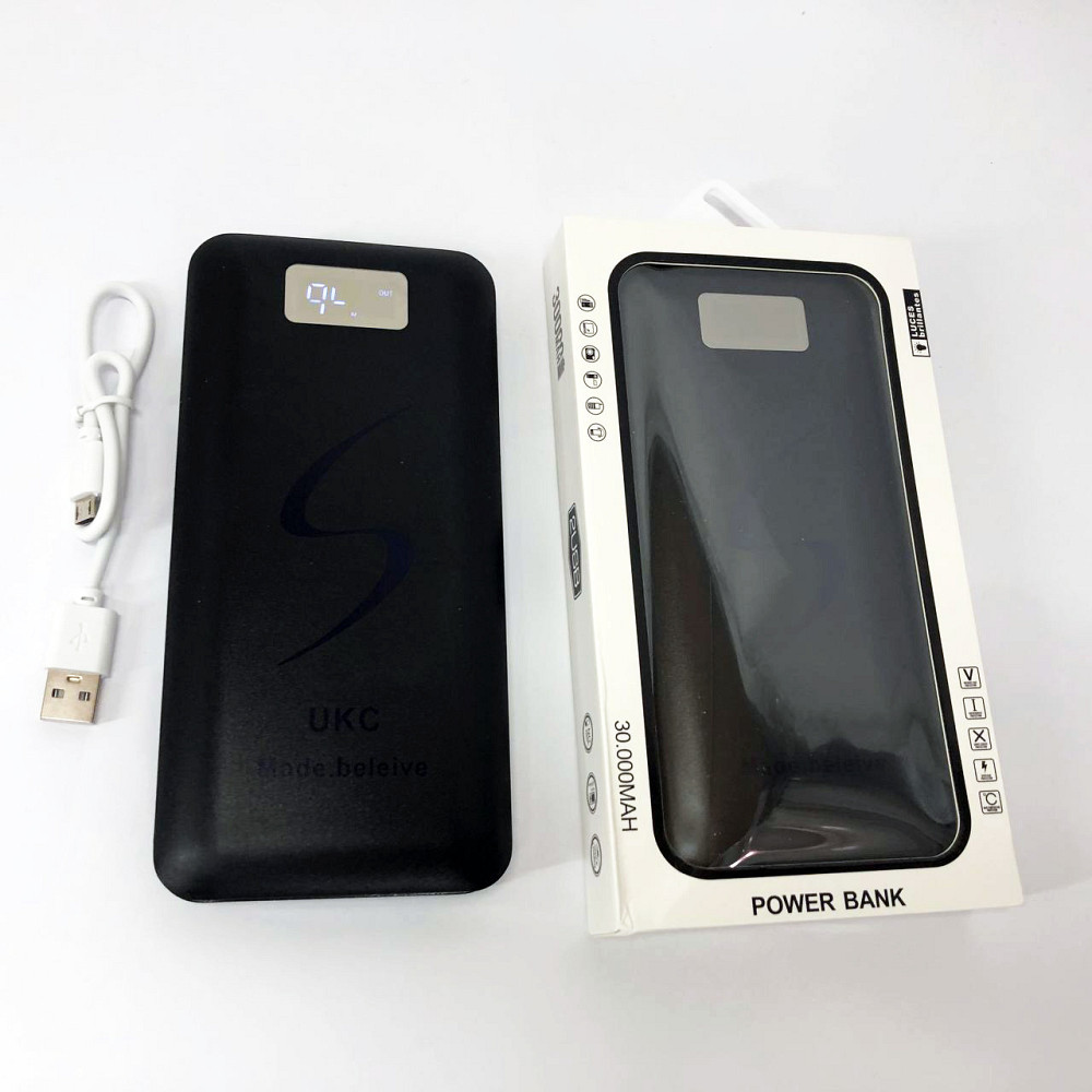 Хороший повербанк з ліхтариком Power Bank 30000 mAh UKC, Power bank для планшета телефону WX-80 Львів - фото 20