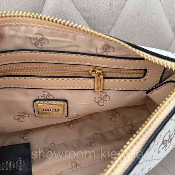 Женская сумочка с органайзером на плечо Guess (1211) белая Киев