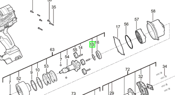 Шайба редуктора гайкокрута MILWAUKEE Одесса