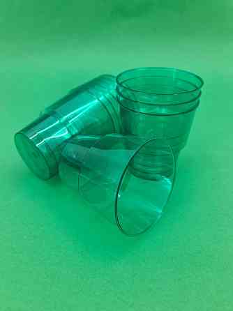 Стакан 200 мл склоподібний, зелений уп./25 штук Харків