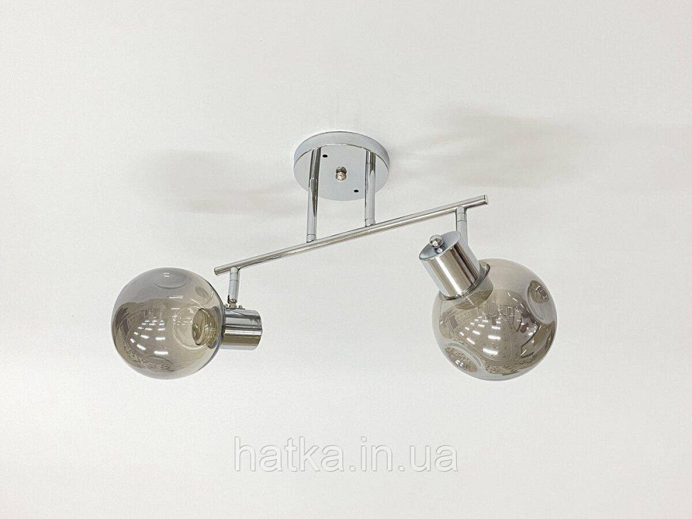 Стельова люстра на 2 плафони 91180B/2 хром Київ - фото 1