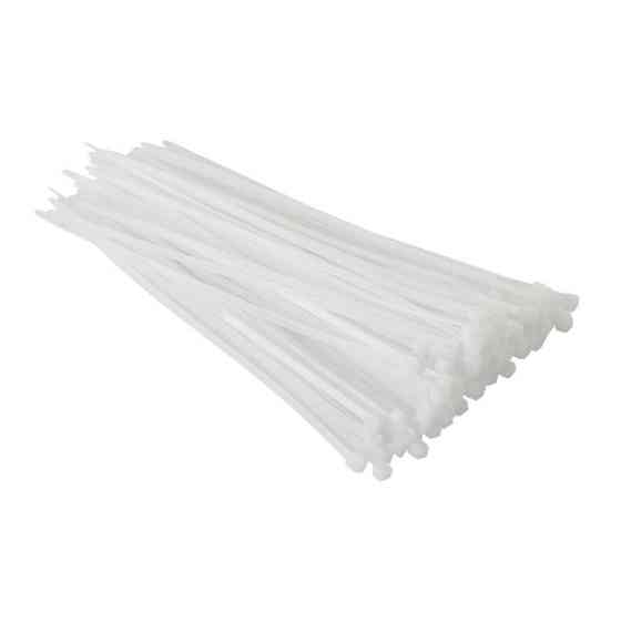 Хомут пластиковый, 3,6×200 мм, 100 шт/упак, белый INTERTOOL TC-3620 Киев