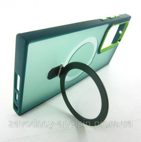 Samsung S22 S901 Чохол підставка Матовий (зелений) Одеса - фото 2