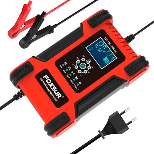 Розумний зарядний пристрій авто акумуляторів 12В-12А 24В-6А РК FOXSUR FBC122412D Вінниця - фото 1