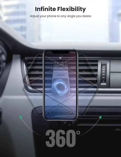 Автотримач для телефона UGREEN LP290 Waterfall Magnetic Phone Holder Киев - изображение 7