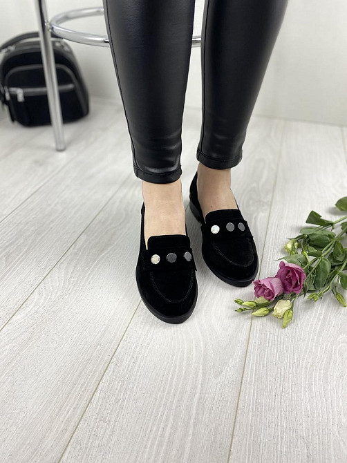 VIKTTORIO Туфлі жіночі VIKTTORIO ЖАЗИНА чорні (весна-осінь, замша натуральна) (2700) Коломия - фото 8