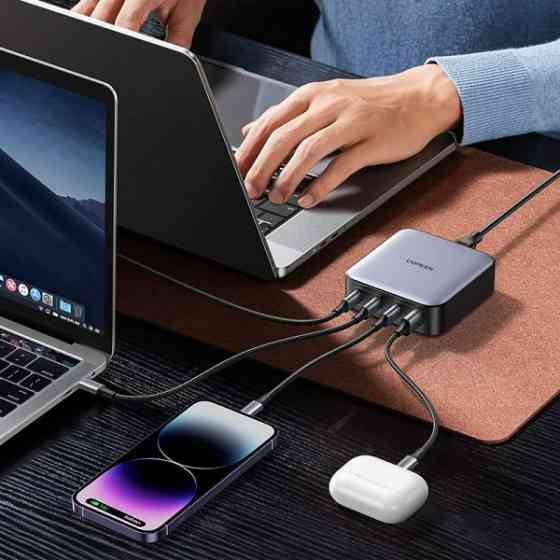 Зарядний пристрій 4xUSB 100W GaN (3хUSB-C+USB-A) Nexode Series чорний CD328 Ugreen (90928) Киев