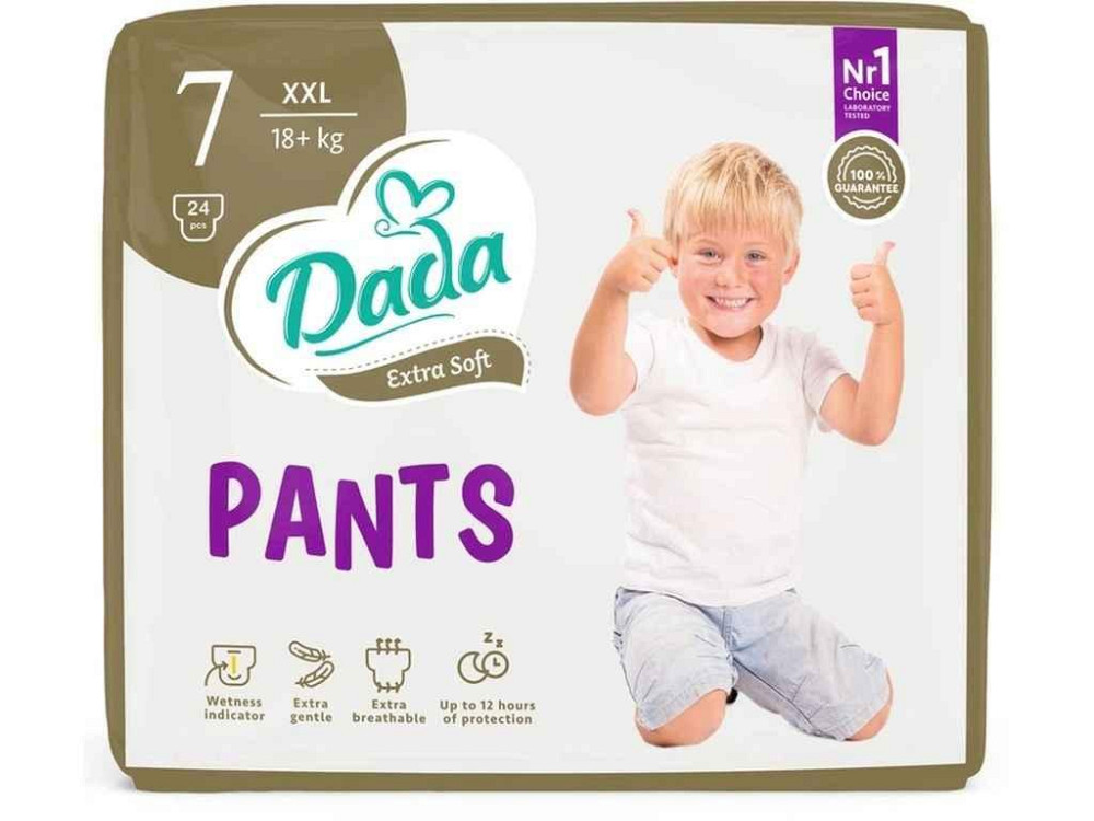 Подгузники-трусики No7 24шт No7 Extra Soft XXL (18кг) ТМ DADA Киев - изображение 1