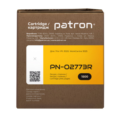 Картридж Patron XEROX Phaser 3020/WC3025 106R02773 Extra (PN-02773R) Винница - изображение 3