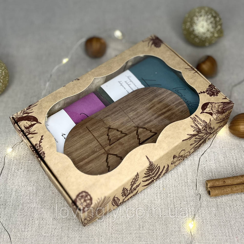 Подарунковий набір натурального мила ручної роботи з мильницею Новорічний подарунок Ірпінь - фото 4