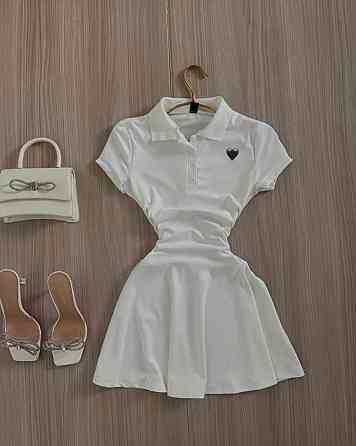 Жіноча стильна повсякденна сукня-поло з мікродайвінгу Молочна, 42/44 Одеса