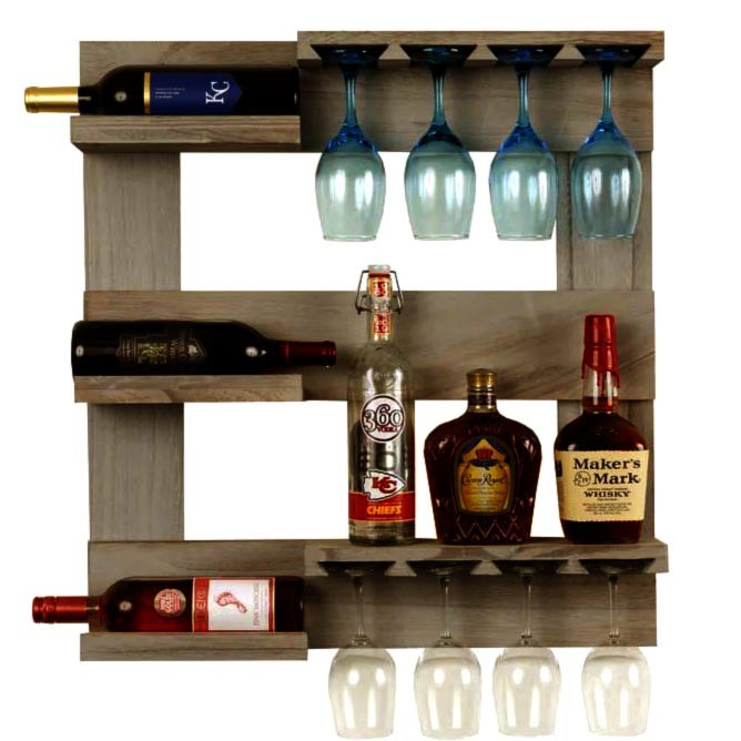 Настенная винная полка 