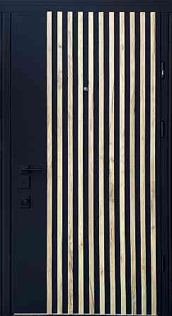 Двери квартирные, STRAJ LUХ, модель Plaza Rail, Prestige.Mottura 54.797 Matic(2+5k) Софттач черный/белый сатин Киев