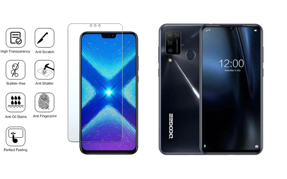 Защитное стекло NeoGlass для DOOGEE N20, N20 Pro – ультрапрозрачное и устойчивое Киев - изображение 4