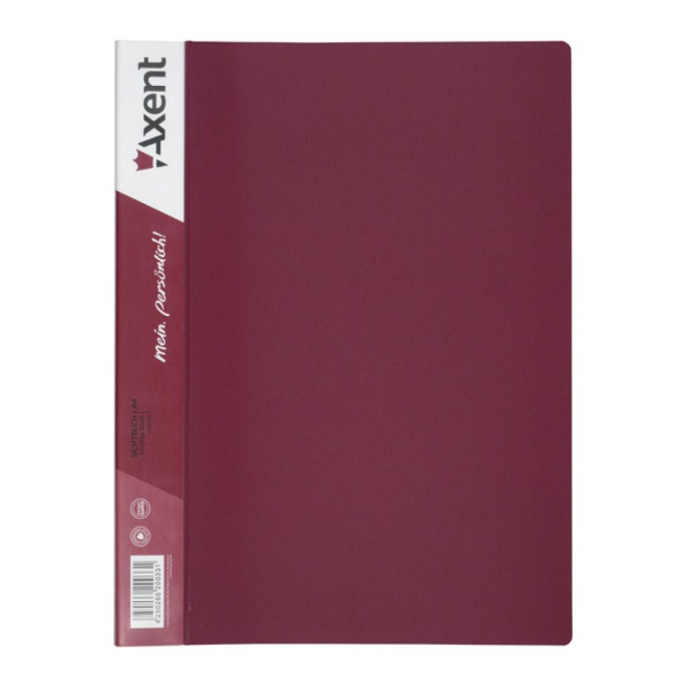 Папка с файлами Axent 30 sheet protectors, burgundy (1030-04-А) Винница - изображение 2