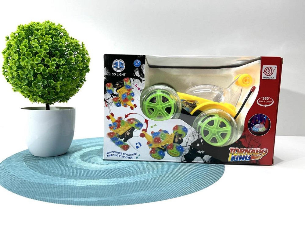 Машина Перевертень трюкова радіокерована зі колесами, що світяться 18 см Жовта (3048) Чернігів - фото 2