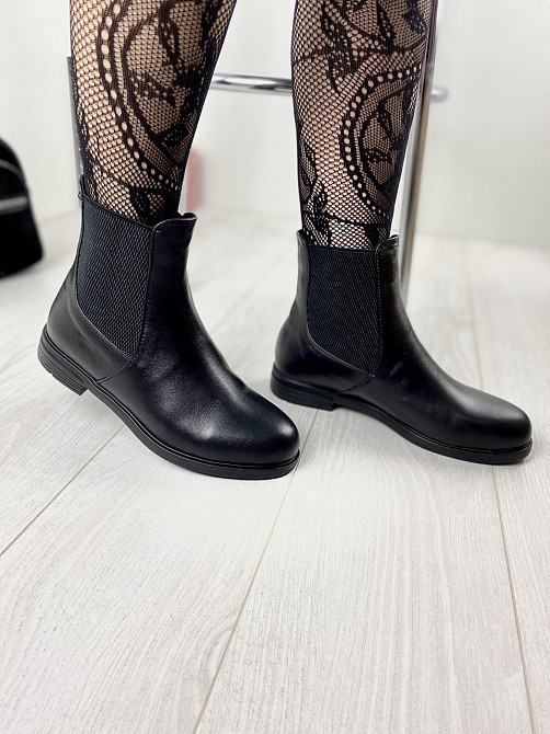 Olli Черевики жіночі OLLI чорні натуральна шкіра весна-осінь висота 13см (K-11-9104) Коломия - фото 7