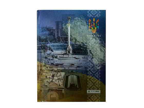 Блокнот UKRAINE, А-5, 96л. кл. тв. обкл. синій BM.24511101-02 ТМ BUROMAX Київ