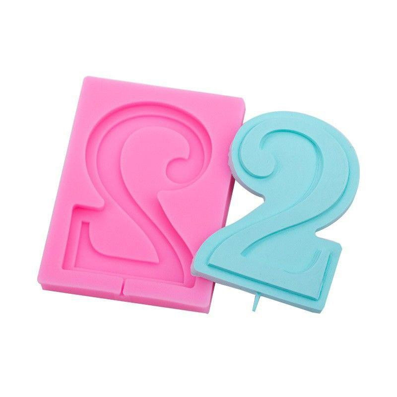 Молд силиконовый цифра 2 универсальный 90 на 65 мм розовый Киев - изображение 2