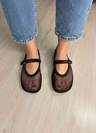 Балетки жіночі Meideli W5231-8 Mary Jane сітка з ремінцем коричневі, 41, 26 см Київ