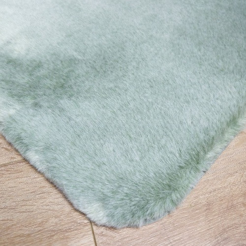 Килимок для підлоги з еко-хутра ТМ Dariana Tweed 75*150 см м'ятний Житомир - фото 6