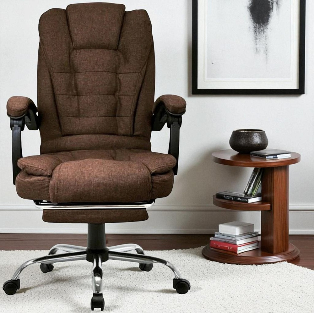 Крісло офісне ортопедичне ергономічне комп'ютерне м'яке з підставкою для ніг і масаже-ром з тканини посилене ігрове крісло Львів - фото 5