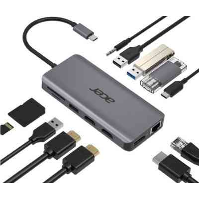 Порт-реплікатор Acer 12in1 Type C dongle USB3.2, USB2.0, SD/TF, HDMI, PD, DP ... (HP.DSCAB.009) Вінниця
