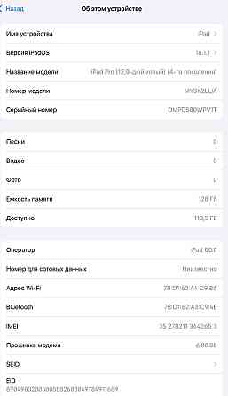 Планшет Apple iPad Pro 12.9 gen 4 128Gb. Wi-Fi+LTE. Київ