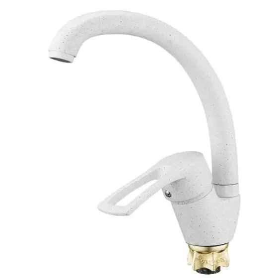 Смеситель для кухни WEZER YUB4-181-WHITE белый Киев