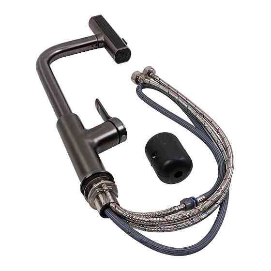 VALESO Кухонний змішувач з поворотним аератором VALESO TH37 PVD чорний Київ