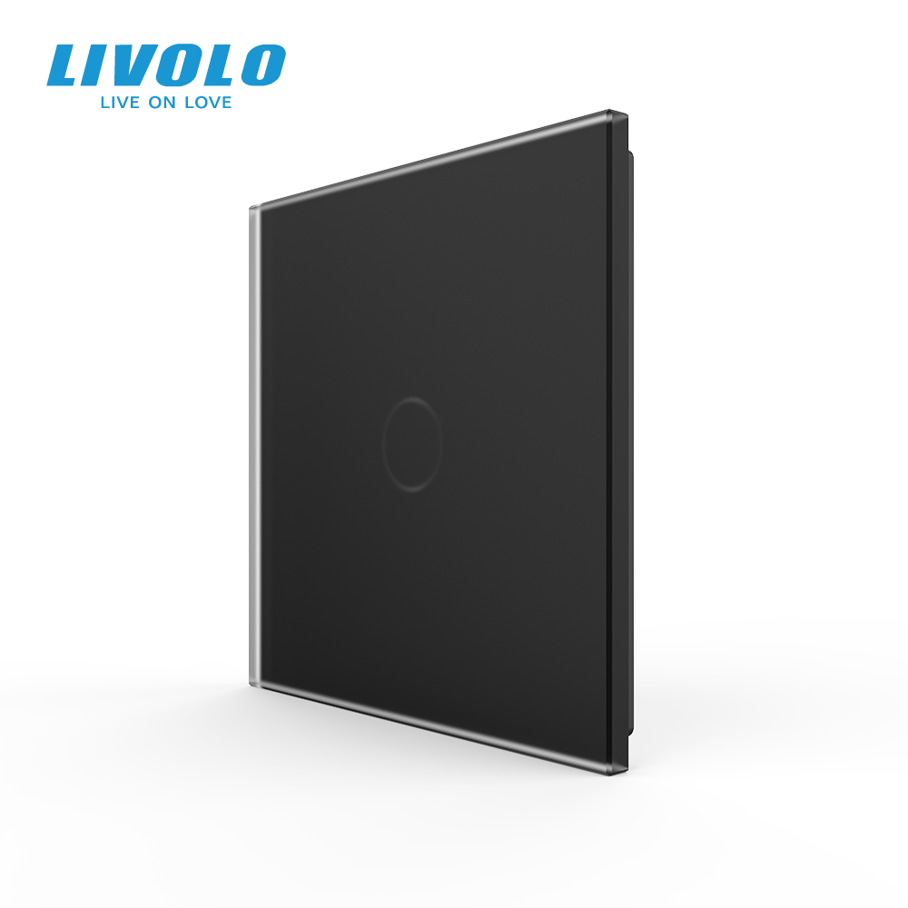 LIVOLO Бездротовий розумний сенсорний вимикач 1 сенсор LIVOLO чорний матове скло Коломия - фото 1