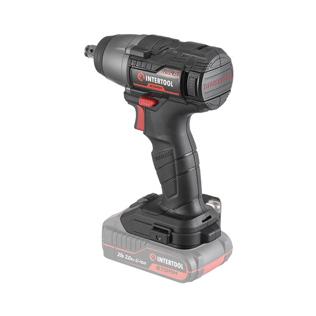 Гайковерт акумуляторний INTERTOOL WT-9364, 20 В, 300 Nm, 2500 об/хв, 3000 уд/хв, 1/2", без ЗП та АКБ - потужний гайковерт Львів - фото 9