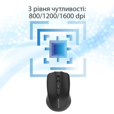 Мишка Promate Clix-8 Wireless Black (clix-8.black) Вінниця - фото 3
