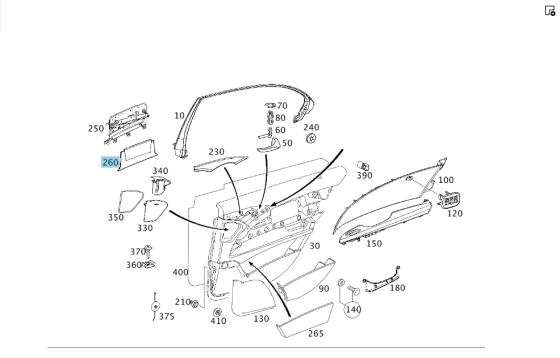 Mercedes-Benz  A2117370328 7241 Кришка під підлокітником карти задніх лівих дверей колір антрацит E-class W211 E-class S211 Одеса