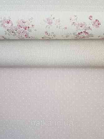 Шпалери вініл на флізеліні A.S.Creation Maison charme 0.53x10 у крапку в горошок білі на рожевому Київ