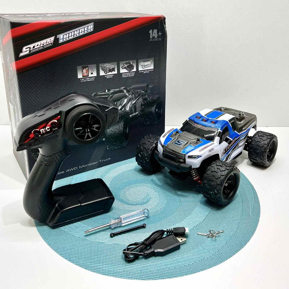 Машина на радіокеруванні акуммулятор 7.4 V USB-кабель пульт протиударний корпус гумові шини (HS 18301/302 Чернігів - фото 1