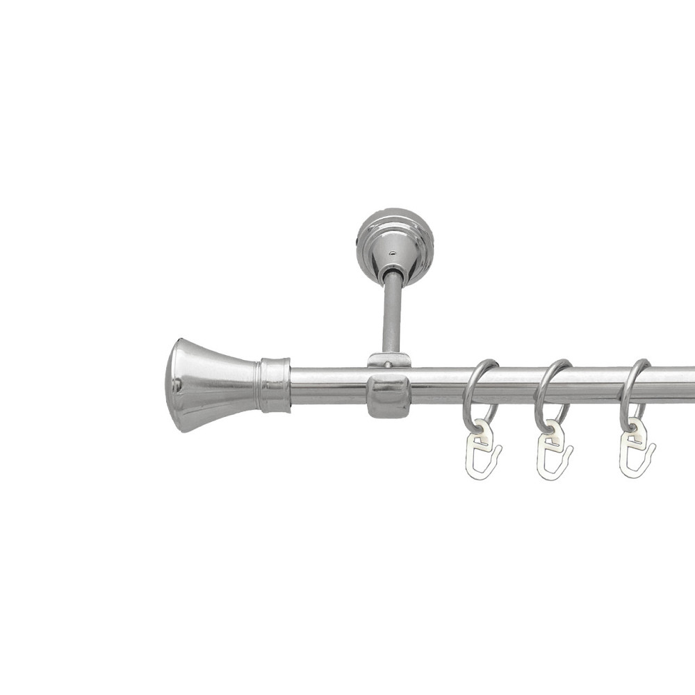 Карниз Orvit Люксор металевий однорядний відкритий Хром 16 мм 300 см (7387666) Львов - изображение 1