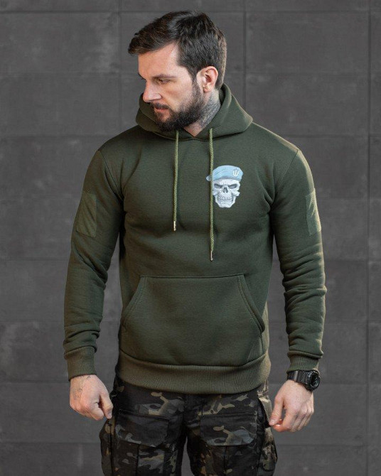 Худи CELEO на флисе  Вірний завжди олива ВТ7991 Одеса - фото 2