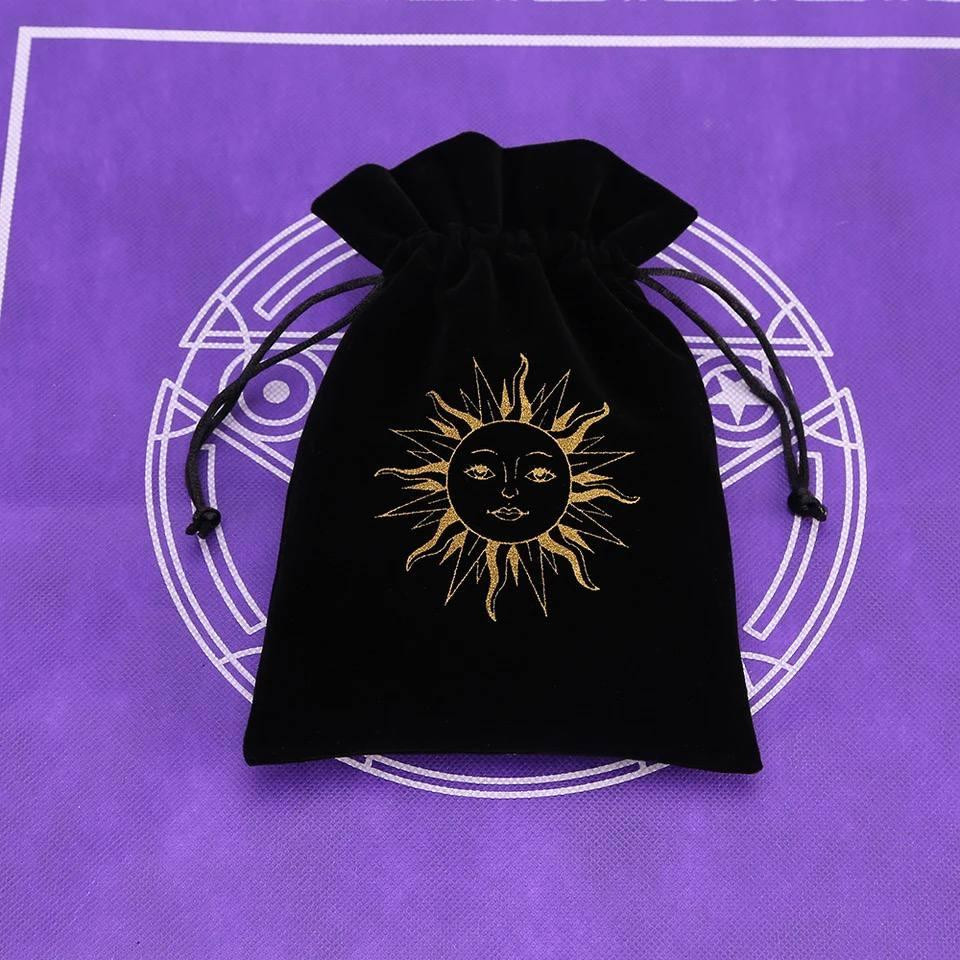 Мешочек из велюра для карт Таро или рун Солнце 13*18 см. Киев - изображение 1