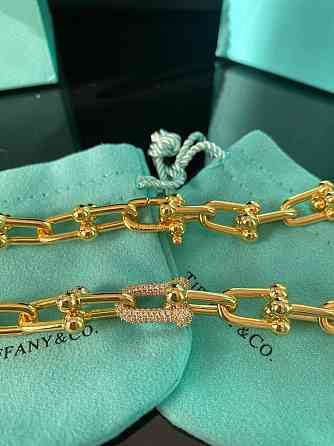 Tiffany Тиффани цепь подвеска крупная позолота / упакована в мешочек Tiffany Одесса