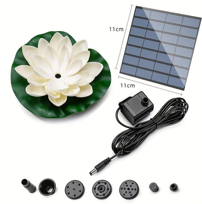 Садовий фонтан на сонячній батареї, 6 насадок Київ - фото 3