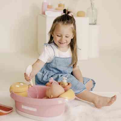 Ігровий набір Smoby Ванна для пупса Бебі Ньорс. Терракотова пудра з електр. душем та підсвічуванням, з аксес., (7600220386) Вінниця