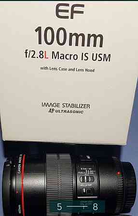 Объектив Canon EF 100mm. F/2.8L Macro IS USM. Киев