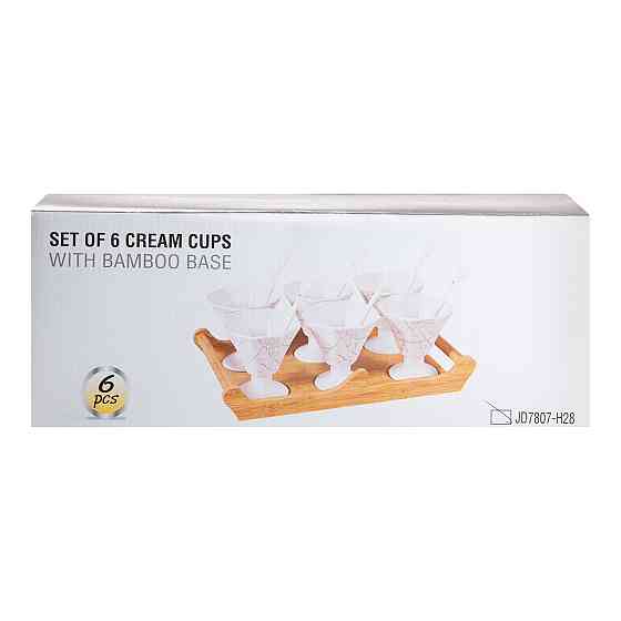 Креманки из фарфора, 6 шт., белые, 200 мл Киев