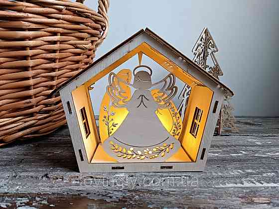 Дерев’яний вертеп-нічник з LED підсвіткою — святкова декорація та символічний подарунок на Різдво Ірпінь